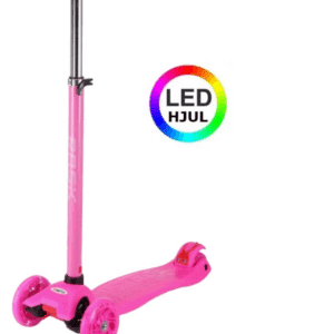 RASK Trehjulet Løbehjul Pink med LED-hjul - HURTIG LEVERING - 3-8 år